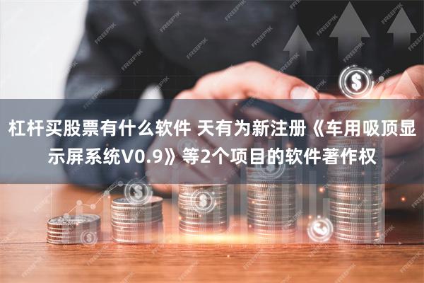 杠杆买股票有什么软件 天有为新注册《车用吸顶显示屏系统V0.9》等2个项目的软件著作权