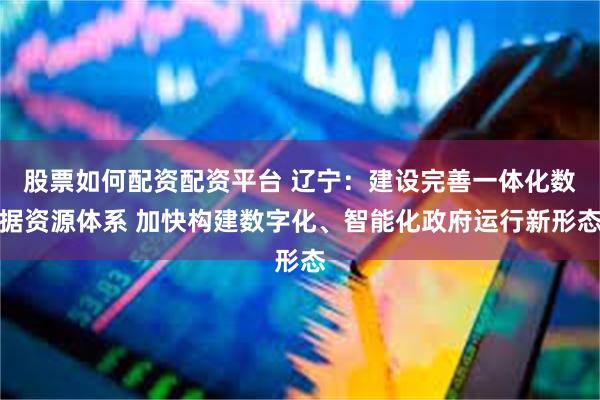 股票如何配资配资平台 辽宁：建设完善一体化数据资源体系 加快构建数字化、智能化政府运行新形态