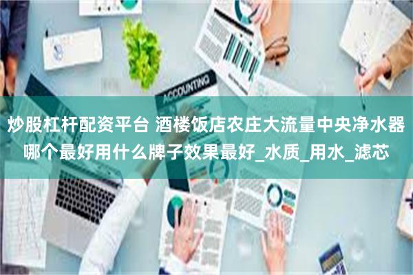 炒股杠杆配资平台 酒楼饭店农庄大流量中央净水器哪个最好用什么牌子效果最好_水质_用水_滤芯
